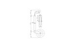 Oporné koleso s liatinovou svorkou WINTERHOFF ST48-200V+KLE48-G 150 kg 48 mm 505-725 mm