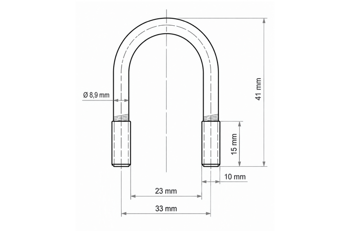 Oválna svorka DROMET typ B M10 23×41 mm