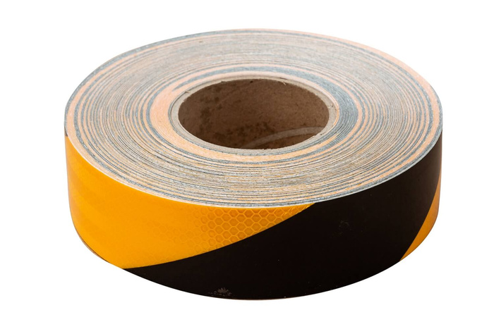 Žlto-čierna reflexná páska - návin 45 m