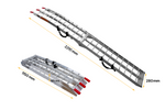 Skladacie hliníkové rampy UNITRAILER ALR002 pre prívesy 221 cm 680 kg s popruhom, sada 2 kusov
