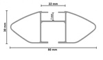 Hliníkový strešný nosič G3 Pacific Aero 64.230-68.034