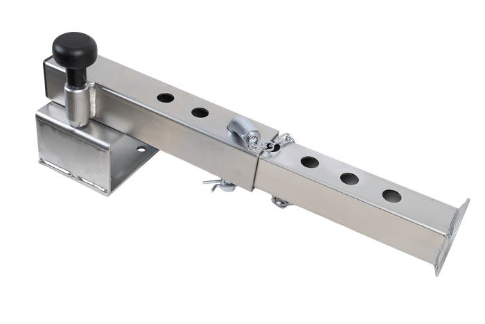UNITRAILER JL1 výsuvná kľuková podpera pre plošinový príves s nosnosťou 1500 kg 346-576 mm