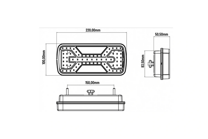Zadné svetlá KAMAR X-SPIDER L2430+L2431 bajonetové 5PIN 7 funkcií ľavé+pravé