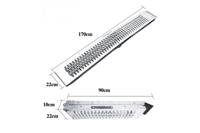 Skladacia oceľová rampa UNITRAILER ALR004 pre príves 170 cm 227 kg