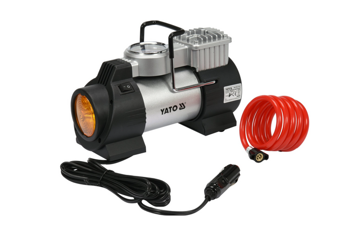 Autokompresor YATO YT-73460 s LED svetlom 12V 180W