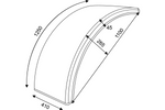Blatník pre poľnohospodárske stroje 20-28" DOMAR T10130 podbeh kolesa 1100/410mm
