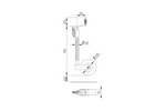 Oporné koleso so svorkou, liatinová svorka KNOTT TK48+B48C6, vlnitá rúra, 300 kg, 48 mm, 700-940 mm