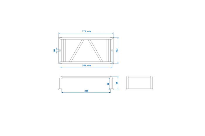 Ochranná mriežka zadného svetla prívesu ProPlus, kryt zadného svetla 270x132x68mm