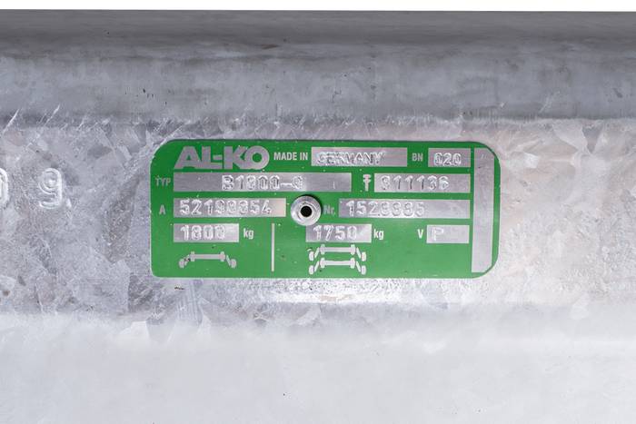AL-KO EURO brzdená náprava pre príves / odťahový voz 1800kg 1350mm 1850mm 5x112